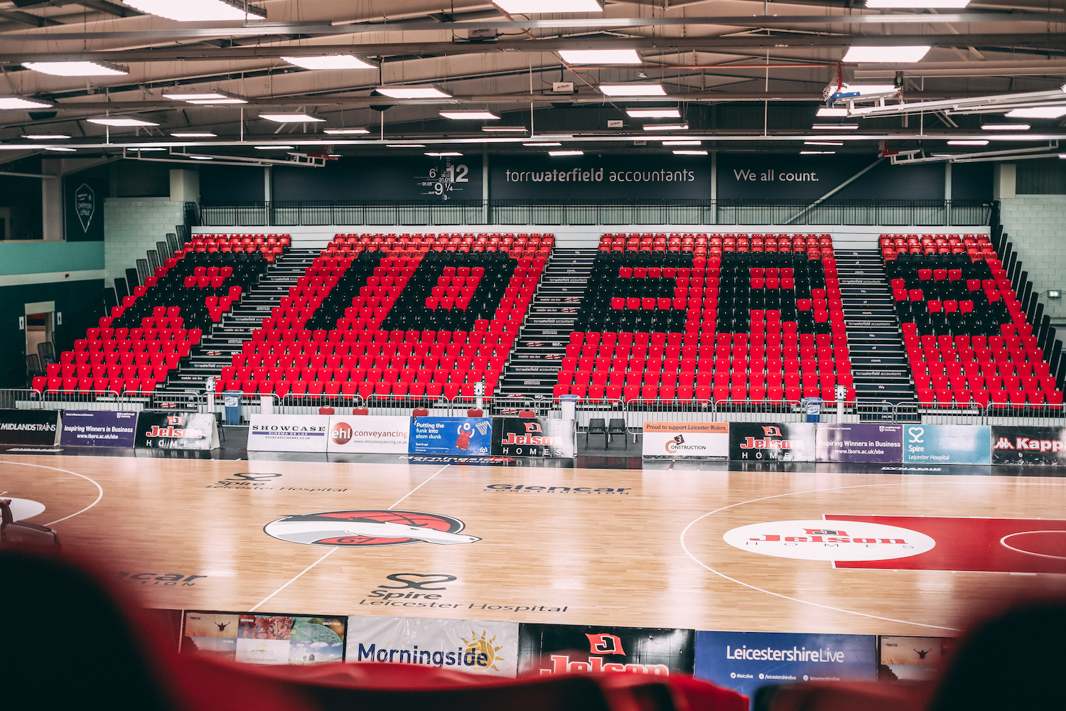 An image of the Torr Waterfield stand in the Morningside Arena