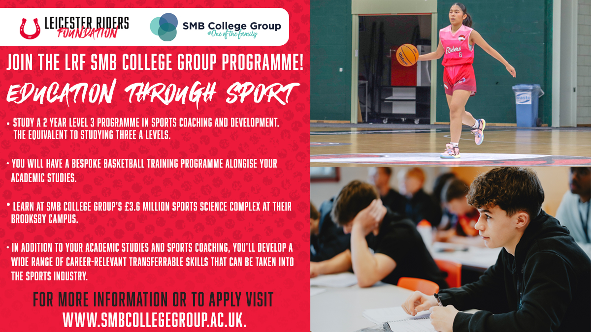Forge Your Career in Sport with SMB College Group and Leicester Riders Foundation!