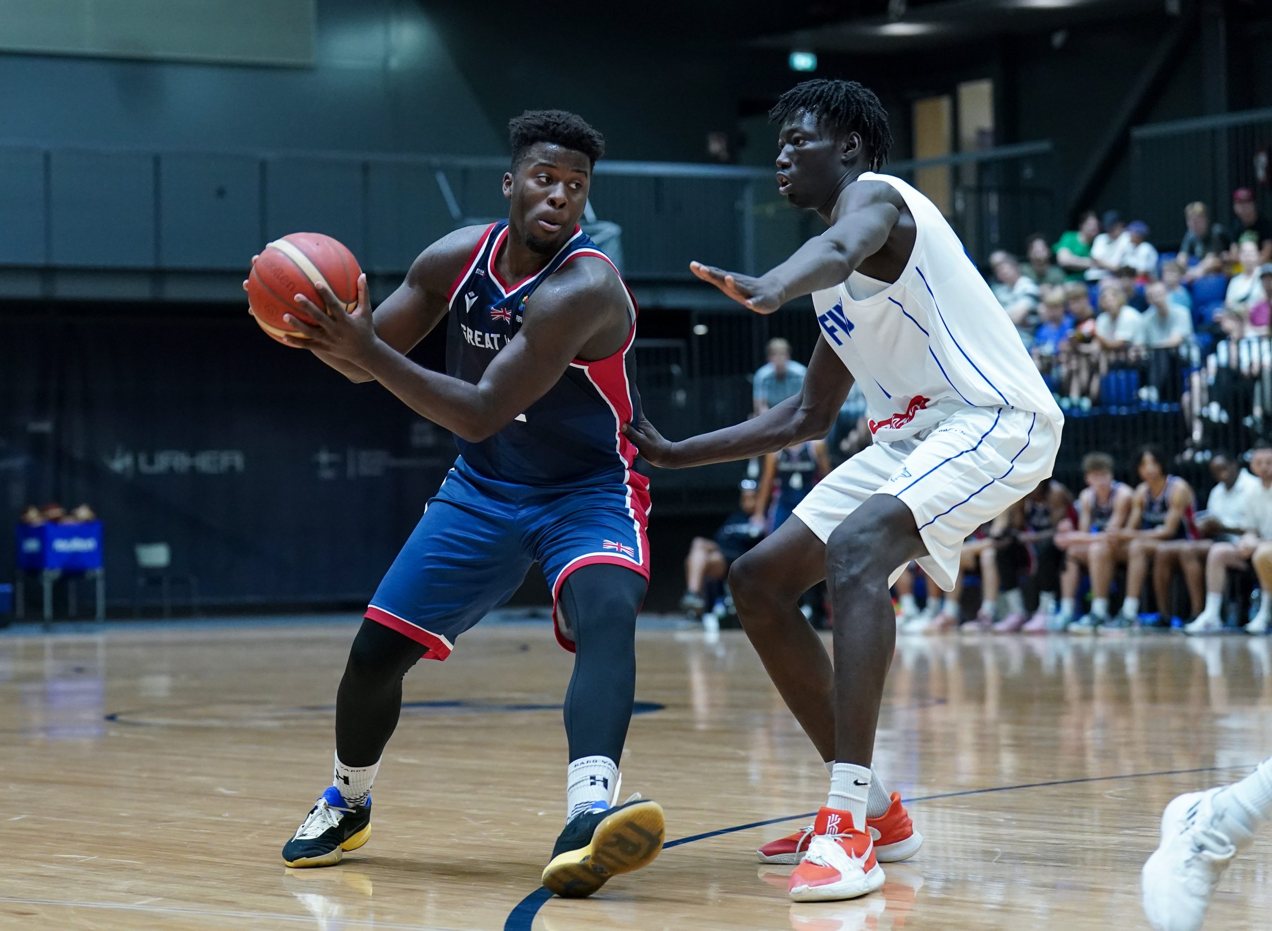 Victor Ndoukou playing against Finland u20s